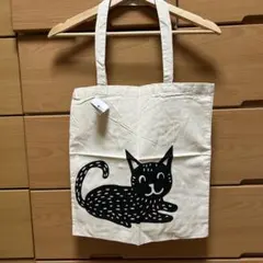 フライングタイガー　新品　未使用　トートバッグ黒猫のサムネイル