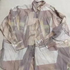 値下げ ローリーズファーム 総柄シアーシャツ フリー