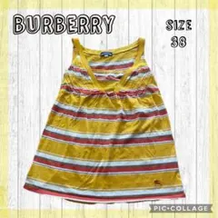 バーバリー　ノースリーブタンクトップボーダー　38 平成ギャル　Y2K平成レトロ