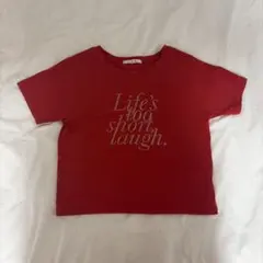 ems excite ロゴプリント 半袖Tシャツ レッドのサムネイル
