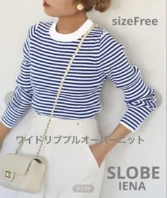 美品【SLOBE IENA】スローブイエナ ワイルドリブプルオーバーニット
