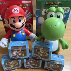 スーパーマリオフィギュア2点　マリオカートプルバックフィギュア5点セット