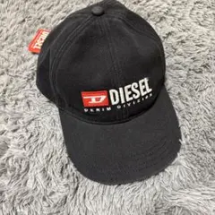 DIESEL ダメージ加工キャップ ブラック - メルカリ