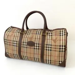 外観美品　BURBERRYS ボストンバッグ　PVC ノバチェック　大容量