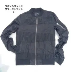 y2kアーカイブ L 80%麻 黒の透け感あるジャケットunisexのサムネイル