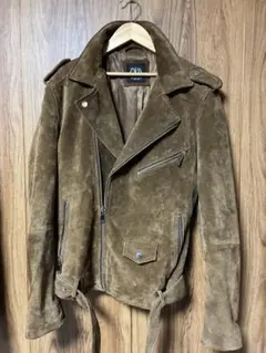 ZARA ブラウン スエード ライダースジャケットのサムネイル