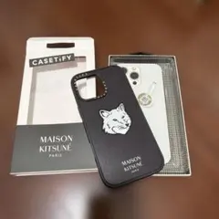 CASETiFY Maison Kitsune iPhone 16Pro ケース MAISON KITSUNE◇CASETIFYコラボ IPHONE 16 PRO/PROMAX用 ケース