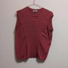 HIROKO BIS ニットベスト レッドのサムネイル