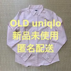 OLD UNIQLO レディース オックスフォード長袖シャツ M オレンジ　新品
