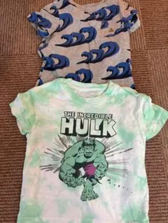 キッズ Tシャツ 2枚セット ハルク 波柄　3yのサムネイル