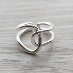 シルバー925 オープンリング　ヴィンテージリング　シンプル B28
