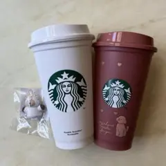 スタバ　バレンタイン　カラーチェンジングリユーザブルカップ　ベアリスタ うま