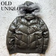 old uniqlo プレミアム ダウンジャケット y2k 00s ファー 光沢
