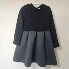 キャサリンコテージ ワンピース 120 黒 グレー リボン 卒園式 入学式