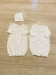 ベビードレス　帽子セット　退院着　お宮参り