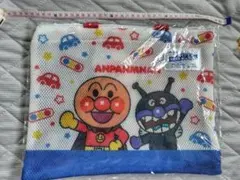 JA共済　アンパンマン メッシュ手提げ、ビニールバッグ、バンダナの6点セットのサムネイル