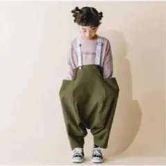 NUNUFORME サスペンダー付きパンツ 135サイズ グレー 美品