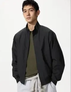 UNIQLO ユニクロ ハリントンジャケット ブラック XL