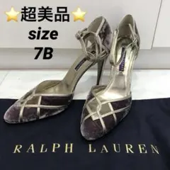 ☆超美品☆ラルフローレン コレクション ハイヒール パンプス ベルベット 7Bのサムネイル