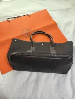 HERMES ガーデンパーティPM トワルオフィシェ&レザー　ノアールのサムネイル