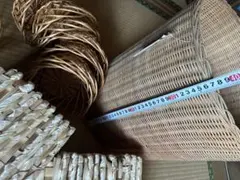 アジアン エスニック ラタン 丸型 座布団 円座 クッション 藁 網代編み