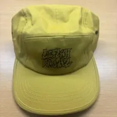 イエロー 刺繍ロゴ ワークキャップ　レフラー　LEFLAH