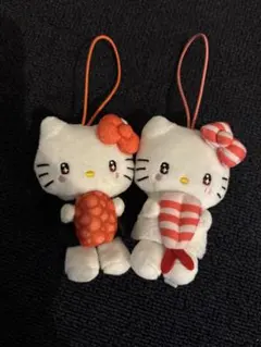 ハローキティ ぬいぐるみ マスコット スシロー 2点セット