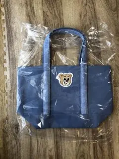 【新品】ラブラリー　オールドテディ　ワッペントートバッグ　ブルー
