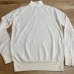 無印良品　首のチクチクをおさえたハイネック洗えるセーターs クリーム