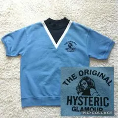 HYSTERIC GLAMOUR 半袖　トレーナー　スウェット ブルー系　日本製のサムネイル