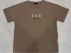 Lovetoxic ブラウン くま刺繍 Tシャツのサムネイル