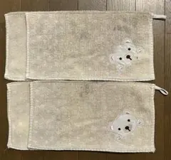 ハンドメイド雑巾4枚セット　白くまアップリケ