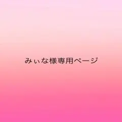 みぃな様専用ページ