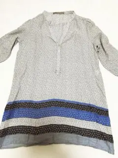 ZARA basic チュニック　小花柄　シャツ　ワンピースのサムネイル
