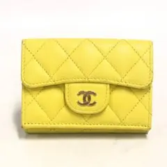 シャネル キャビアスキン マトラッセ 三つ折り財布