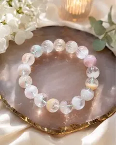 春霞のような彩り✨虹入り パステルガーデンクォーツ ブレス - メルカリ