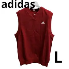 【美品】adidas アディダス メンズウェア ゴルフ ベスト 赤 L
