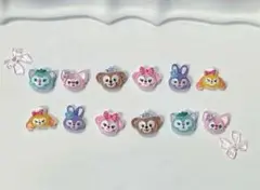 ダッフィーフレンズ　ネイル　デコパーツ12点＋おまけset