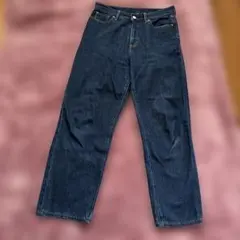 ストレートデニムパンツ インディゴブルー 無印W27×L29 股下68㎝のサムネイル