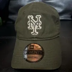 New Era 9TWENTY ニューヨークメッツ　NYロゴキャップ カーキ色