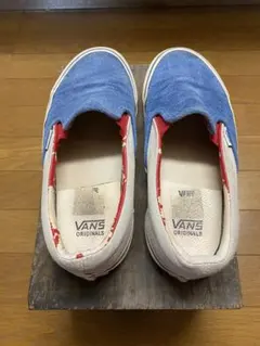 VANS スリッポン 26cm 青/赤