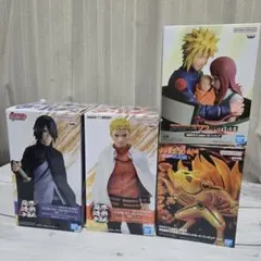 ナルト、サスケ、クラマ、72series ミナト、クシナ、フィギュア4体セット