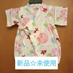 ベビー　子ども服　花柄　金魚　甚平 ロンパース