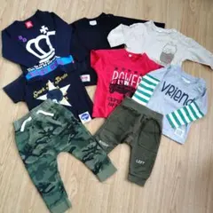 子供服 男の子 まとめ売り 8点セット 半袖 80cm 長袖 90cm ズボン
