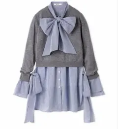 新品タグ付き snidel レイヤードボウタイチュニック