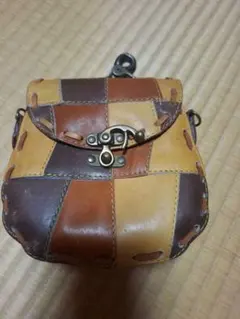 炙*り様 レザー パッチワーク バッグ 小型