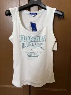 BURBERRYBLUE LABELフリルタンクトップ ロゴプリント新品タグ付きのサムネイル
