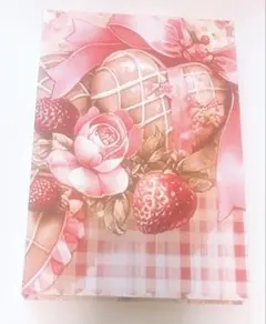 BOOK型 おすそ分けファイル ブック型 土台 コラージュ 素材 紙モノ ピンク