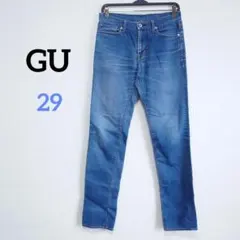 1178 GU ジーユー スキニーデニムパンツ ストレッチフィット【29】ブルー