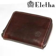 未使用 展示品 日本製 エレザ レザー ラウンドファスナー ミニ財布 小銭入